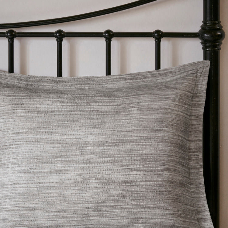 7 Piece Printed Seersucker Comforter Set Grey Queen