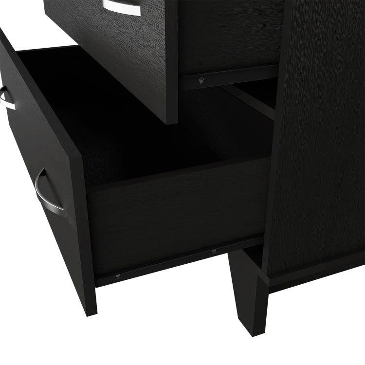 Portobelo Two Drawer Dresser, Two Shelves, Superior Top, Four Legs