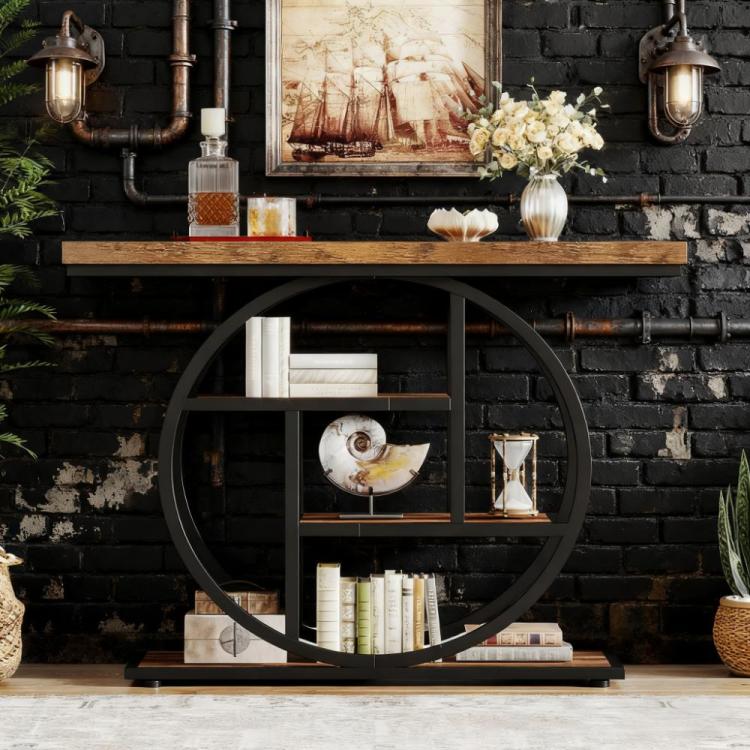 41.3" Console Table Sofa Table Entryway Console Table Narrow Wood Accent Tables