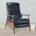 Sarasota Wood Arm Push Back Recliner Midnight Blue