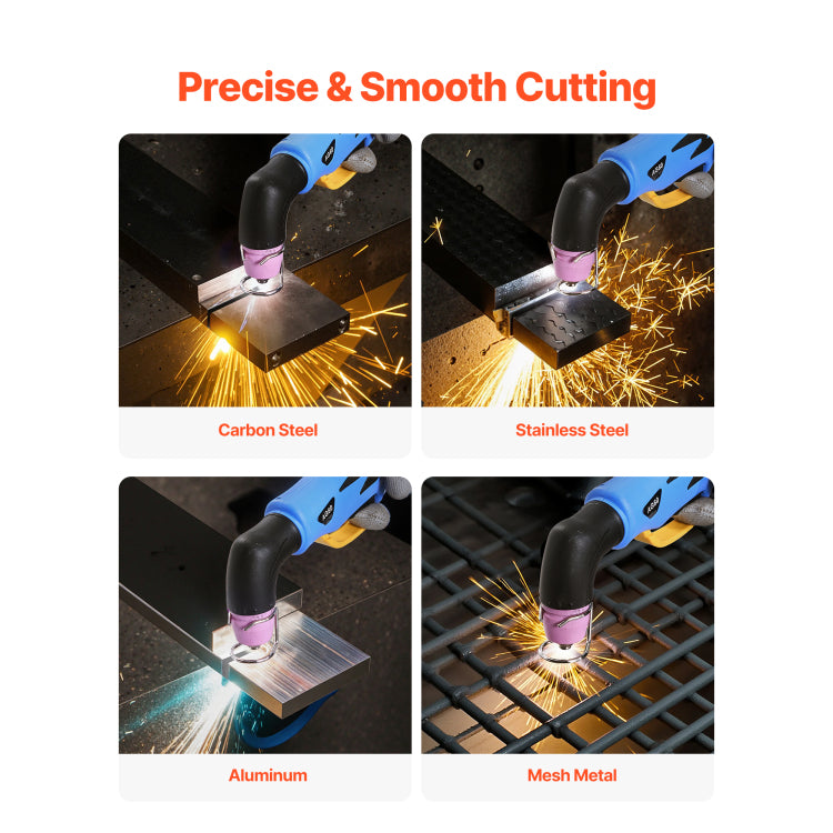 Plasma Cutter, 50A Non Touch Pilot Arc Plasma Cutting Machine, 110V 220V Dual Voltage Digital Display Igbt Inverter With 2T 4T Function & Adjustable Pa Pt Time For Home Repairs, Workshops