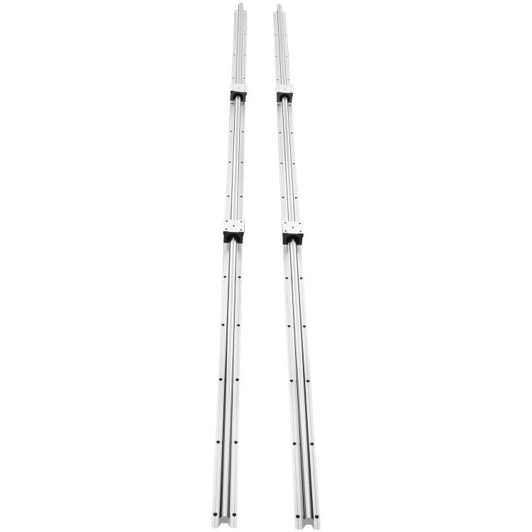 Linear Guide Rail Set, Sbr16 2000Mm, 2 Pcs 78.7 In 2000 Mm Sbr16 Guide Rails And 4 Pcs Sbr16Uu Slide Blocks, Linear Rails And Bearings Kit For Automated Machines Diy Project Cnc Router Machines