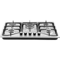 Gas Cooktop 30 Inch, Max 12250Btu 5 Burners Built In Stainless Steel Gas Stove Top, Lpg Ng Convertible Dual Fuel Natural Gas Hob With Thermocouple Protection