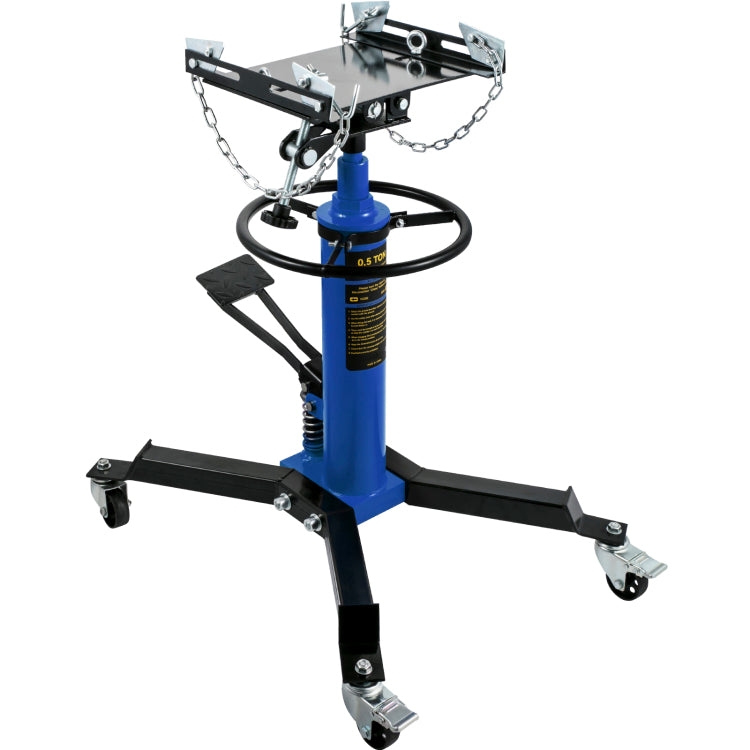 Transmission Jack, 33" 67" High Lift, 1100 Lbs Hydraulic Telescoping Transmission Jack, 2 Stage Floor Jack Stand 1 2 Ton Capacity With Foot Pedal, 360 Swivel Wheel, Garage Shop Lift Hoist