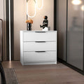 White 3 Drawer Rectangle Dresser