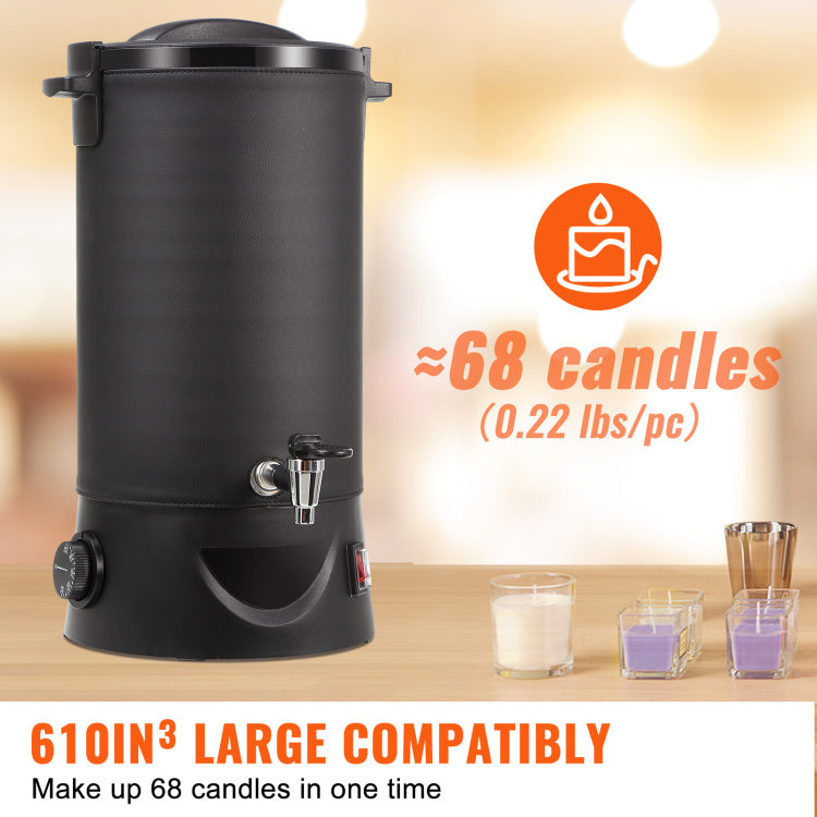 10 L Wax Melter For Candle Making, Extra Large Electric Wax Melting Pot, With Easy Pour Spout And 9 Level Temp Control, Easy Clean For Candle Soap Cream Beauty Bulk Production Business Or Home