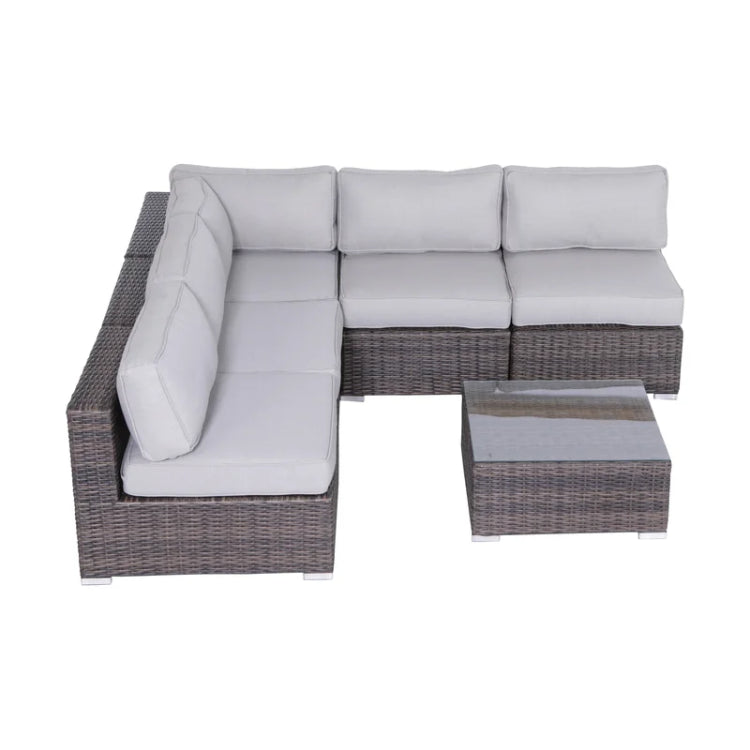 Fully Assembled Wicker 4 Person Seating Set With Cushions