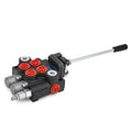 Hydraulic Valve 2 Spool Hydraulic Joystick Control Valve 11Gpm Hydraulic Directional Control Valve Double Acting For Tractors Loaders Tanks
