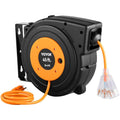 Retractable Extension Reel, Heavy Duty 12Awg 3C Sjtow Power Cord 45 Ft 12Awg, Black