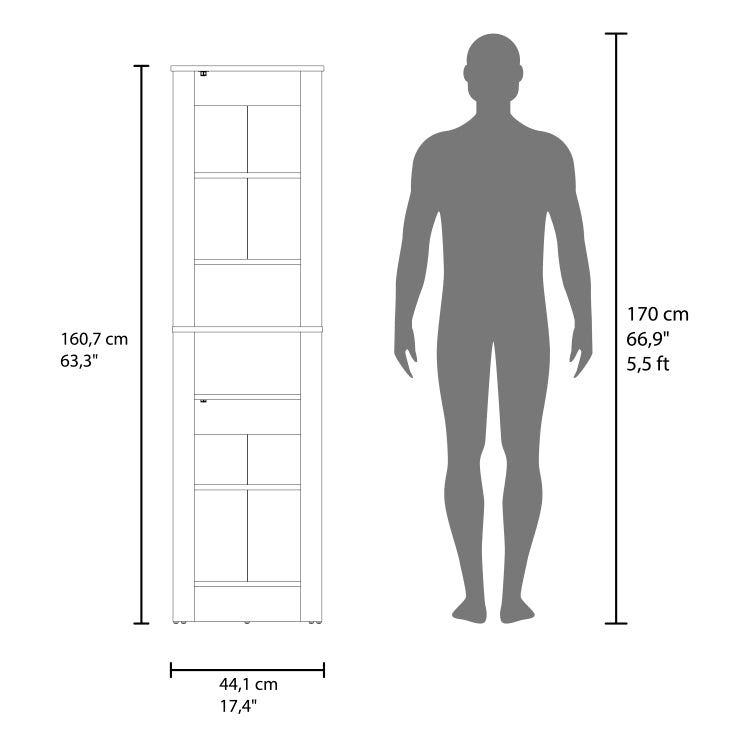 Vanessa Bathroom Cabinet With Auxiliary Storage Modern Freestanding Organizer, Space Saving Bathroom Storage
