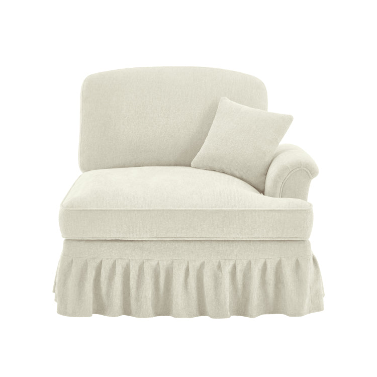 Sofa Rsf Chenille W 1 Pillow Beige
