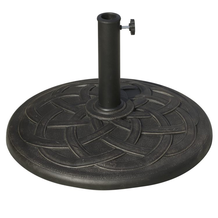 Round Resin Umbrella Base Stand Market Parasol Holder