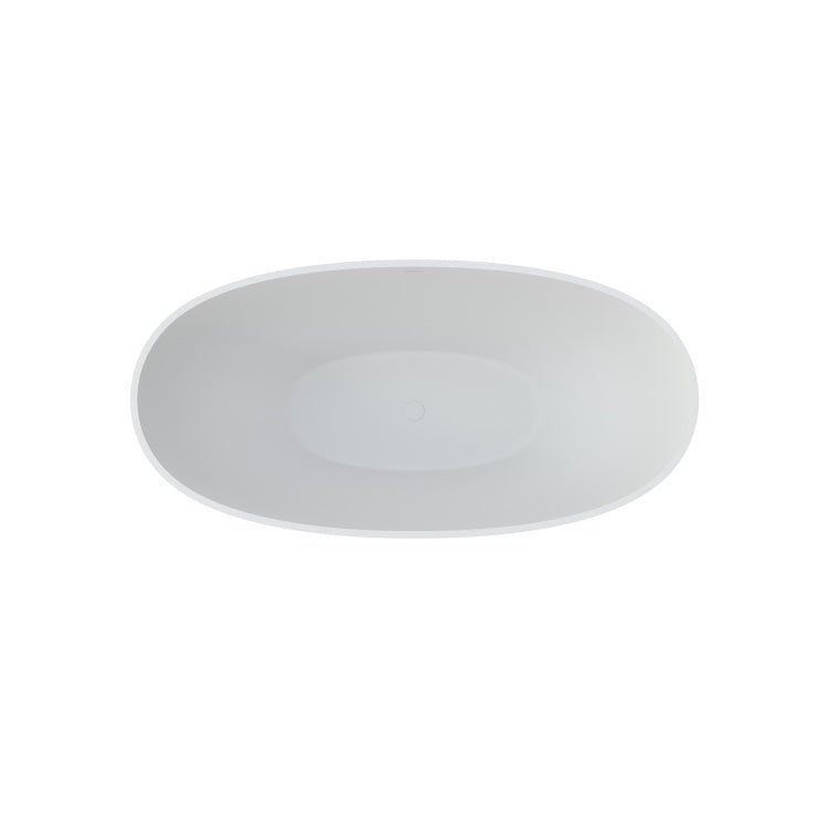 61" Premium Solid Surface Deep Soaking Bathtub