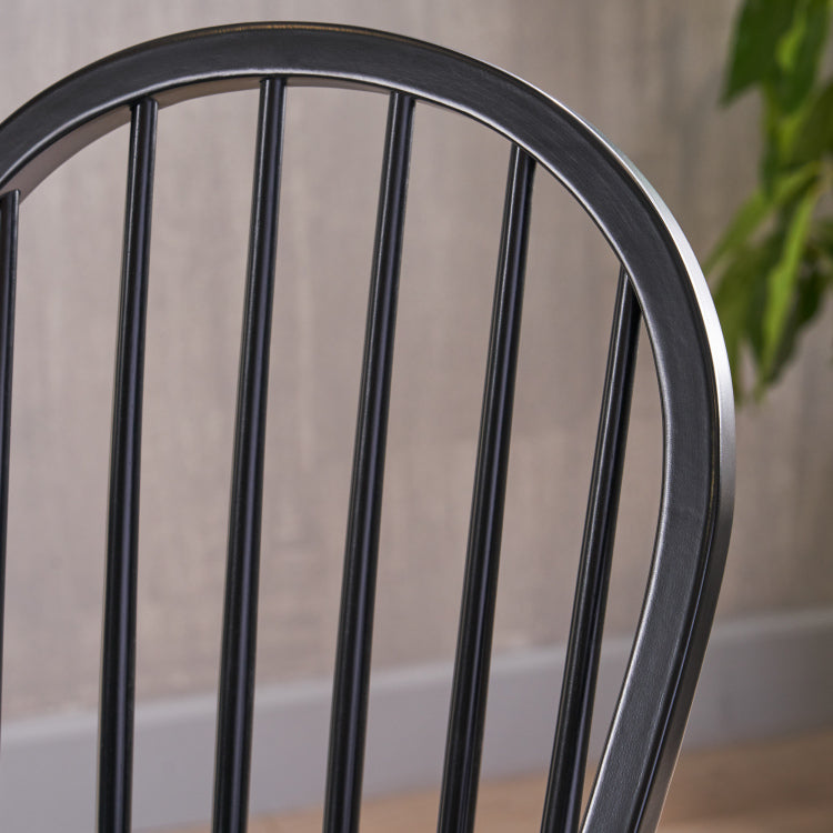 BARSTOOL black - rubber wood