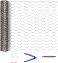 Silver Galvanized Metal Hexagonal Mesh, 21 Gauge Wire, Rust Resistant Garden Net, Suitable For Floral Arrangements, Chicken Wire, Handicrafts, Plant Protection, And Rabbit Cages