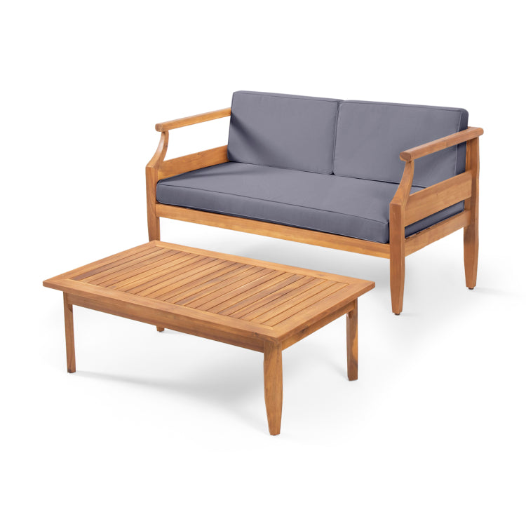 Aston Outdoor 4 Seater Chat Set With Cushions Loveseat & Coffee Table &Club Chair