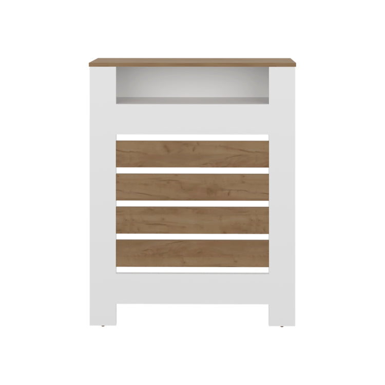 Radiator Cover Cabinet, 1 Shelf, White Walnut