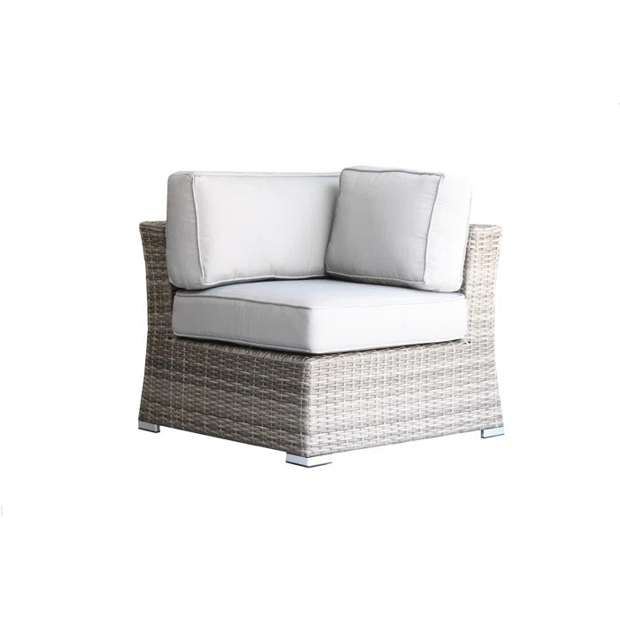4 Piece Fully Assembled Wicker Sofa Set With Cushions For 4 Person Seating