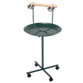 Pawhut 48" Rolling T Stand Bird Training Activity Playground With Perch