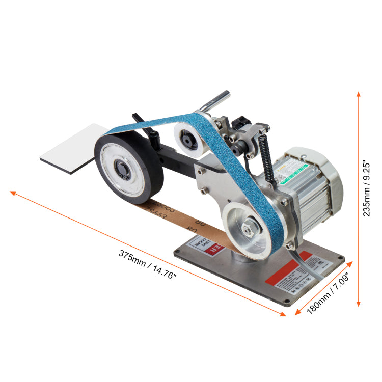Belt Grinder Sander, 30 X 1 Inch Variable Speed Belt Polisher With Vfd, 550W Polishing Grinding Machine With 2 Grinding Moulds & 3Pcs Sanding Belts For Metalworking, Knife Making