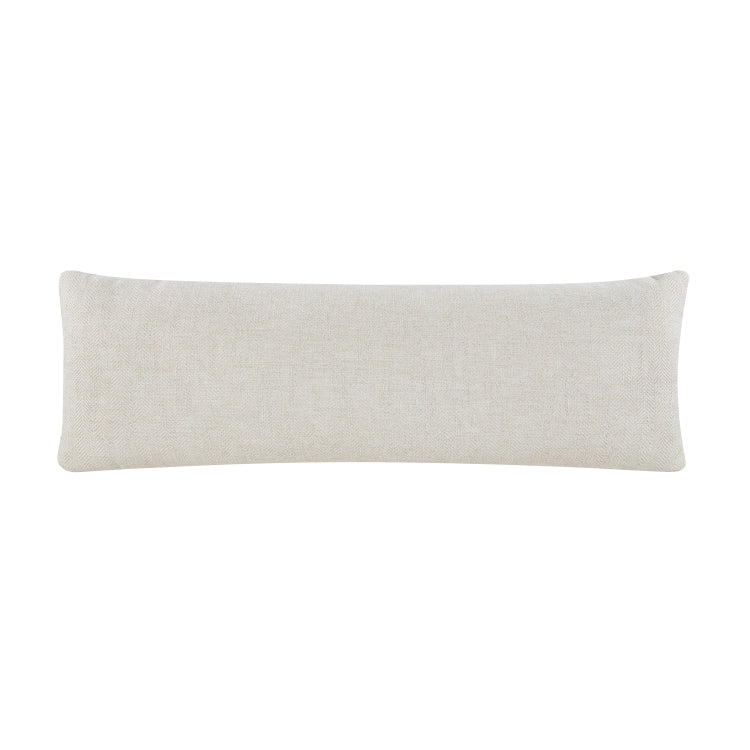 Ivory Fabric Upholstered Sofa With Pillows Cushion Seat And Back Modern Living Room Furniture 1Pc Solid Wood Legs