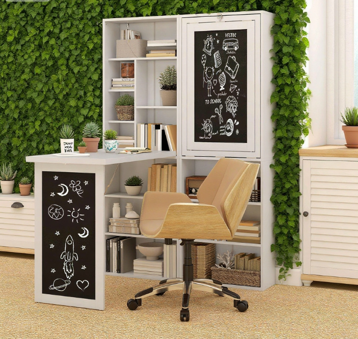 Fold Out Convertible Office Desk, Wall Mount Computer Desk