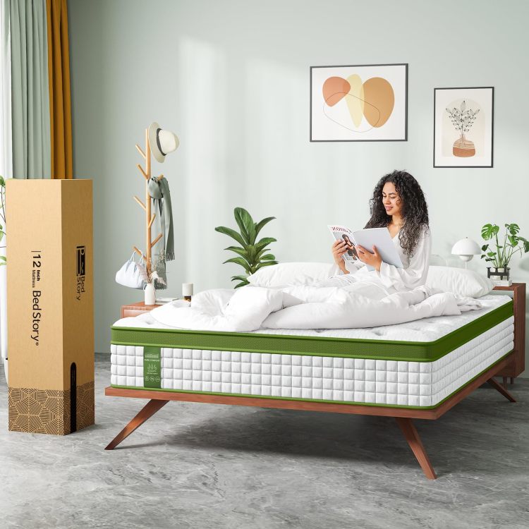 12 Inch Full Size Hybrid Mattress In A Box With Gel Memory Foam And Pocket Springs, Pressure Relief & Motion Isolation, Certipur Us Certified, Assembled In Usa
