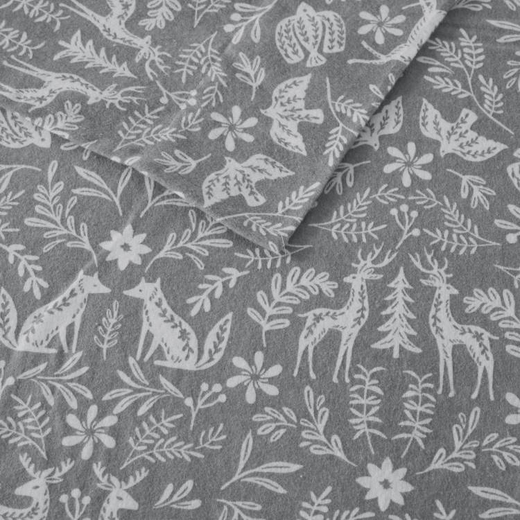 4 Pcs Full Sheet Set Sage Winter Fauna