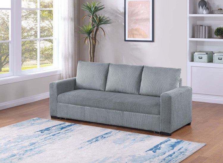 Modern Convertible Sleeper Sofa With Pull Out Bed Corduroy