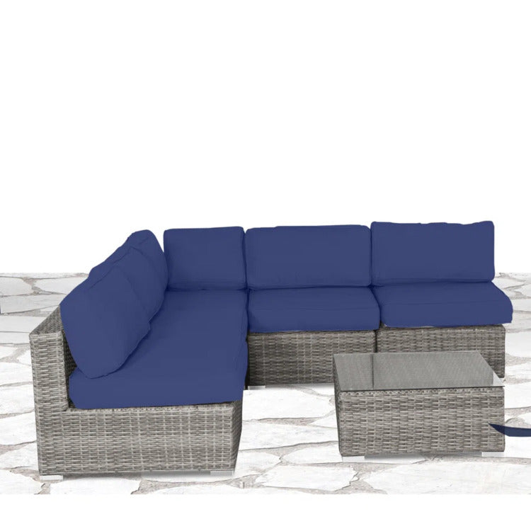 Fully Assembled 6 Piece Wicker Patio Furniture Set With Cushions
