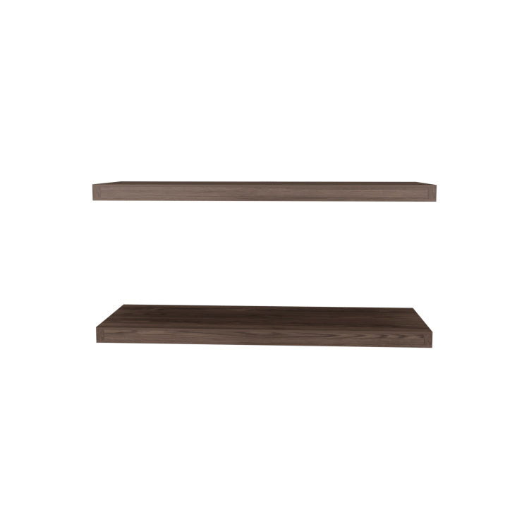 Floating Shelves 1.50" H, 2 Shelves, Walnut