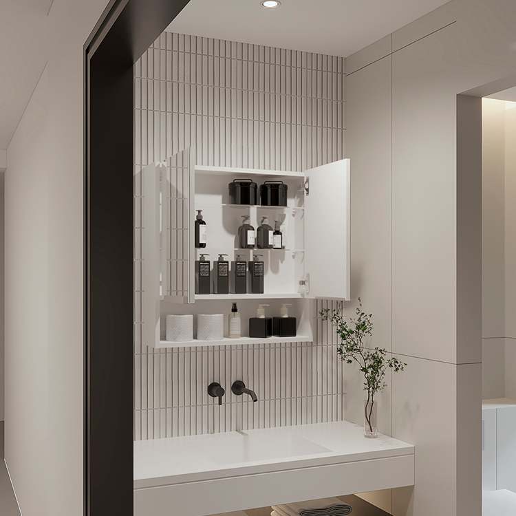 Manchester Rectangle Medicine Cabinet With Mirror White
