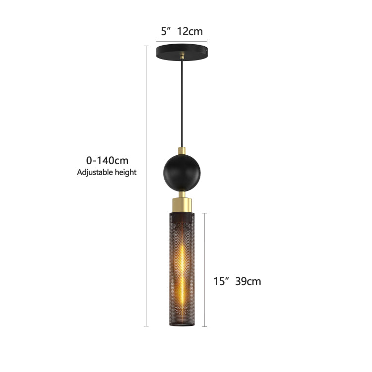 Modern Black Wrought Iron Pendant Light For Kitchen Island , Adjustable Cord Pendant Fixture, Hanging Lighting Over Kitchen Island, Indoor Chandelier For Bedroom & Bathroom