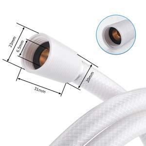 Pvc Shower Hose 59 Inches Extra Long Smooth Handheld Shower Hose Flexible Anti Kink Handheld Shower Head Hose With Brass Spin Inner Core White