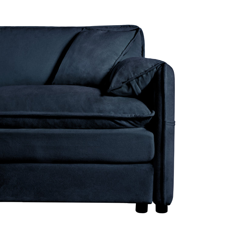 Oversized 41.73" Sofa Chair, Modern Upholstered Armchair With 1 Toss Pillow, Modular Sectional Sofa For Living Room, Deep Seat Reading Sofa For Bedroom Apartment, Diy Combination Chenille,Blue