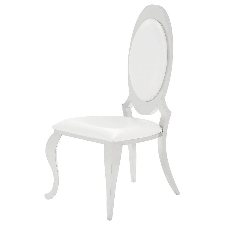 Chester Cream White Upholstered Dining Side Chair Set Of 2