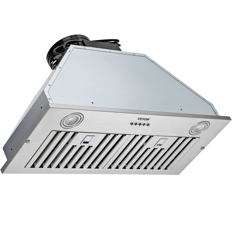 Insert Range Hood, 800Cfm 3 Speed, 30 Inch Stainless Steel Built In Kitchen Vent With Push Button Control Led Lights Baffle Filters, Ducted Ductless Convertible, Etl Listed
