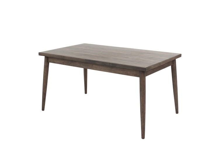 Contemporary Walnut Finish 1Pc Dining Table Only Solid Wood Rectangle Table Melamine Mdf Dining Room Furniture