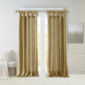 Twist Tab Lined Window Curtain Panel Bronze 50X95"