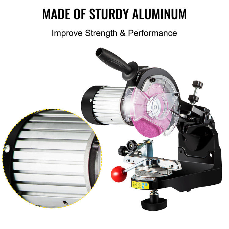 Electric Chainsaw Sharpener, 230W Professional Multi Angle Adjustable Chain Grinder 3000Rpm, Electric Chainsaw Blade Sharpener For 1 4" To 2 5" Chains