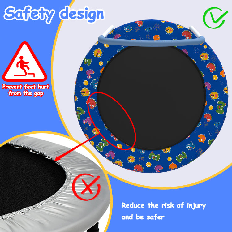 36Inch Mini Trampoline For Kids Ages 1 6 Indoor Outdoor Trampoline With Handle Fun For Kids