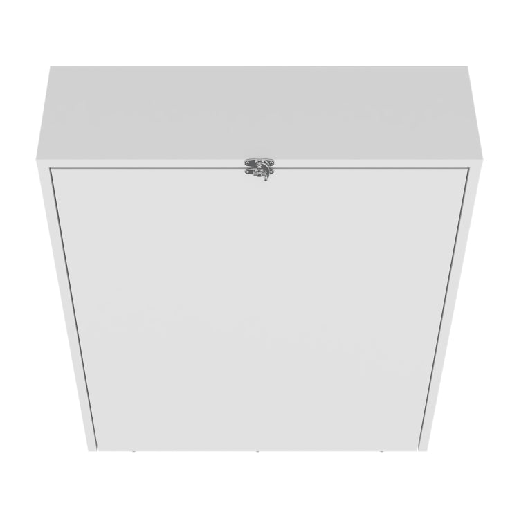 Folding Table, 4 Shelves, White