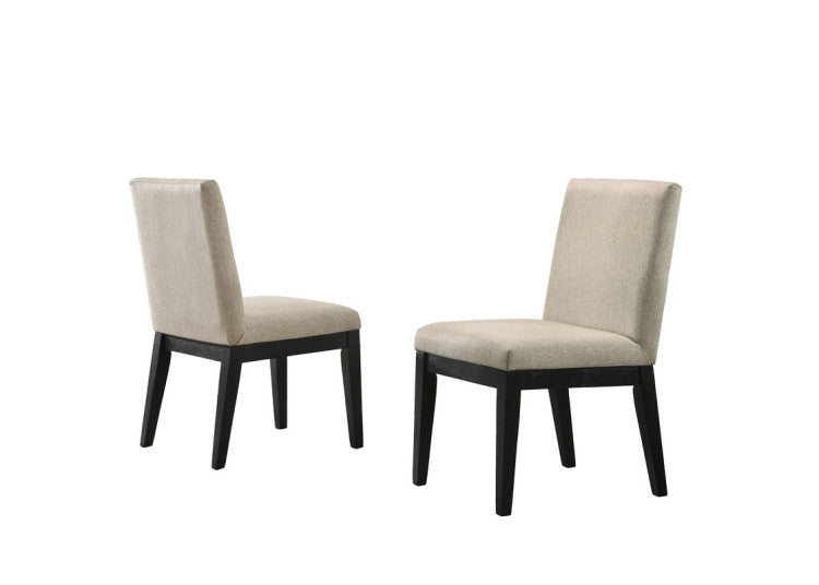 Jacopo Set Of 2 Beige Contemporary Fabric 19"W Dining Chair