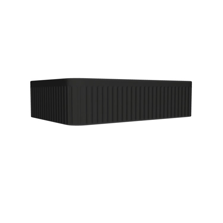 Bb17, Integrated Black Ceramic Basin, Drain And Faucet Not Included