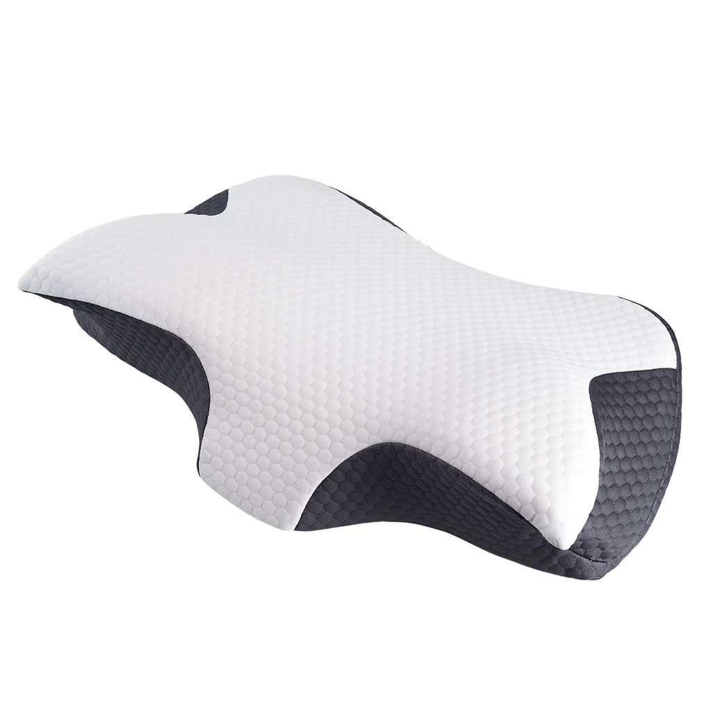 Ergonomic Travel Neck Pillow 950G Molded Pu Slow Rebound Foam, Dual Layer Cover, Compact & Supportive For Airplane, Car & Office Use