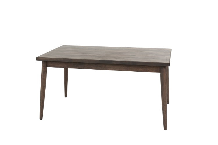 Contemporary Walnut Finish 1Pc Dining Table Only Solid Wood Rectangle Table Melamine Mdf Dining Room Furniture