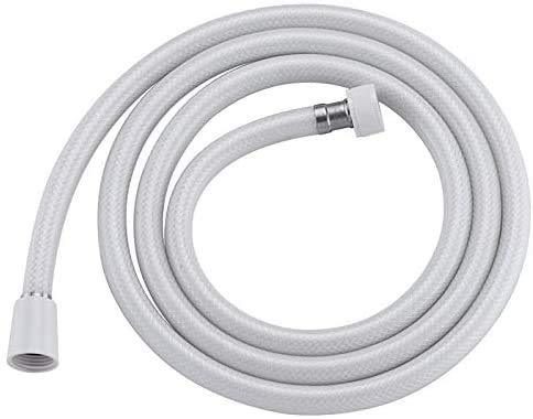 Pvc Shower Hose 59 Inches Extra Long Smooth Handheld Shower Hose Flexible Anti Kink Handheld Shower Head Hose With Brass Spin Inner Core White