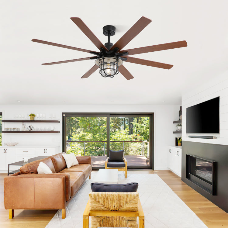 Same As W882P212626 Modern 66 Inch With 6 Speed Wind 8 Blades Remote Control Reversible Dc Motor With Light