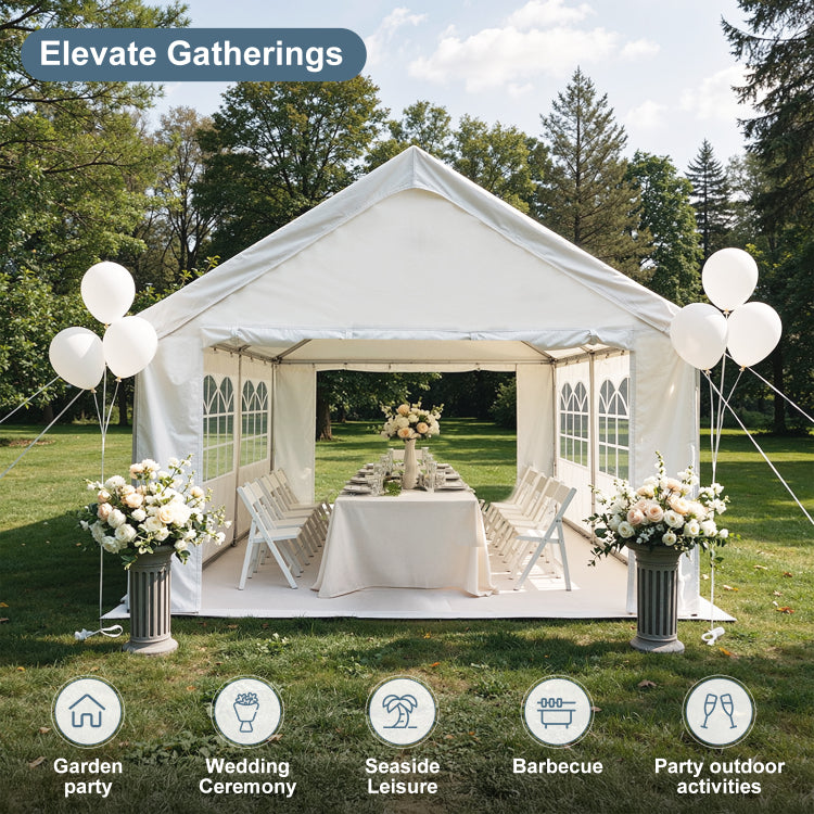 10'X20' Carport Car Canopy Party Tent Outdoor Gazebo With Removable Sidewalls Outdoor Gazebo Commercial Tents For Parties Wedding Bbq