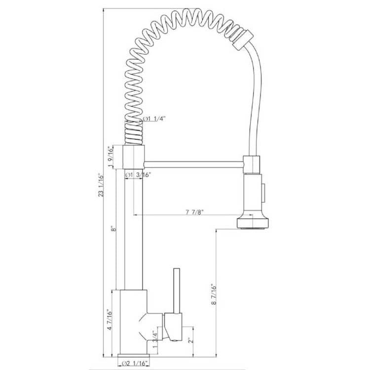 Brushed Nickel Single Handle Commercial Modern Spring High Arc Kitchen Faucet Water Filter System Bends As You Want